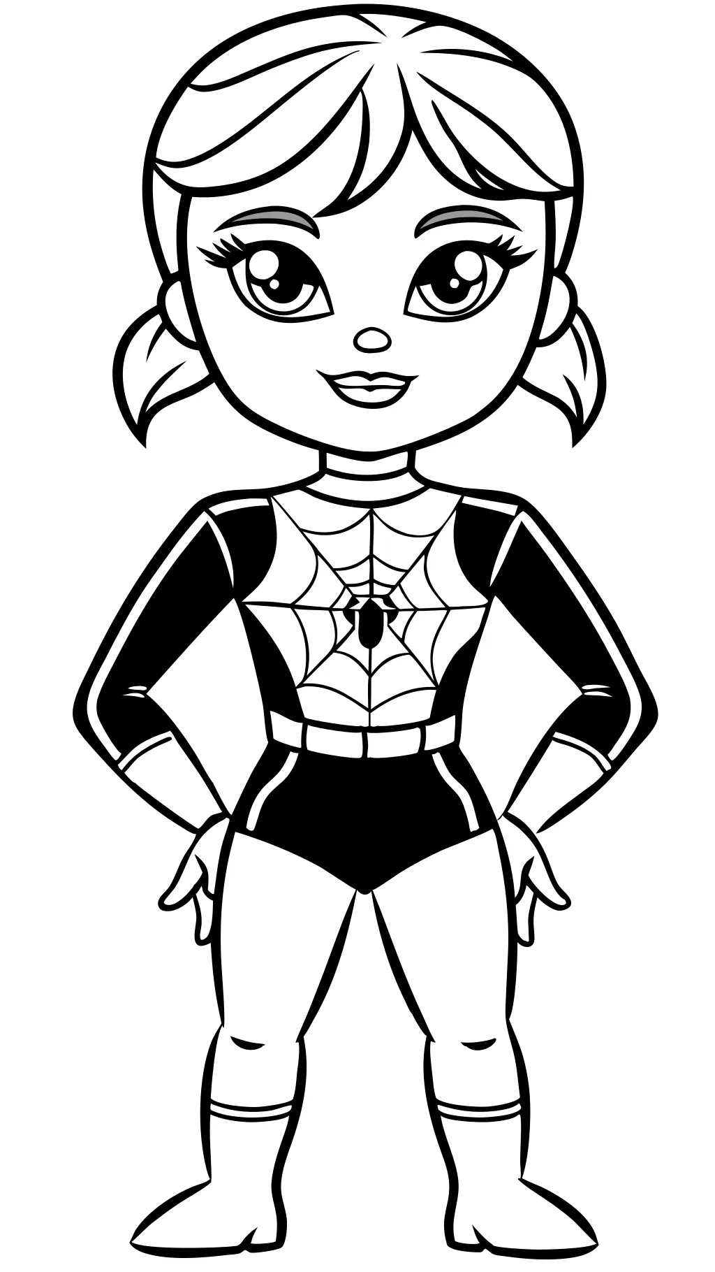 spider girl coloring pages